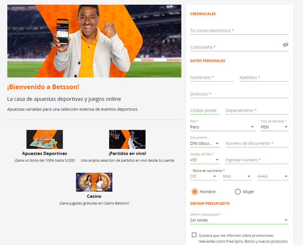 codigo promocional betsson