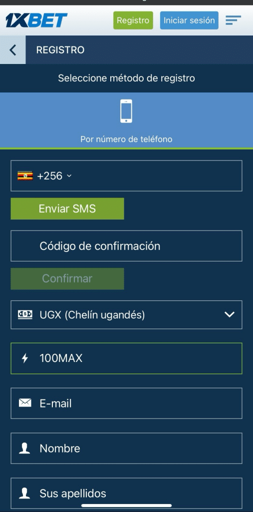 código 1xbet